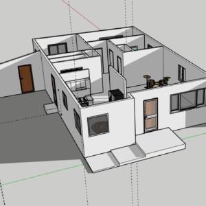 Ashryn House 3D model without roof